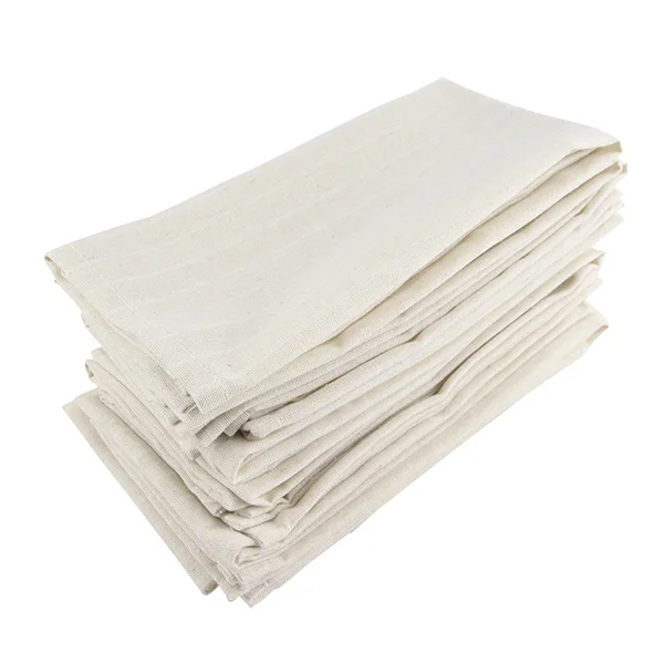 Набор из 12 шт 43x43 см модные салфетки из хлопка и льна теплоизоляционные коврики ткань салфетки для обеденного стола - Цвет: 12-CJ002-4343Beige