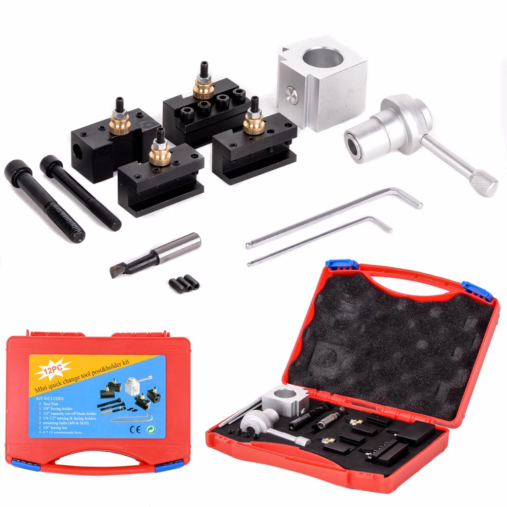 

New Mini Quick Change Tool Post Holder & Bolts Kit For Table Hobby Lathes