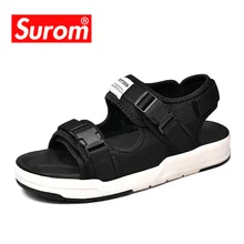 SUROM/брендовые летние сандалии унисекс; уличная мода для мужчин и женщин; Повседневные Удобные сандалии на платформе; легкие пляжные сандалии
