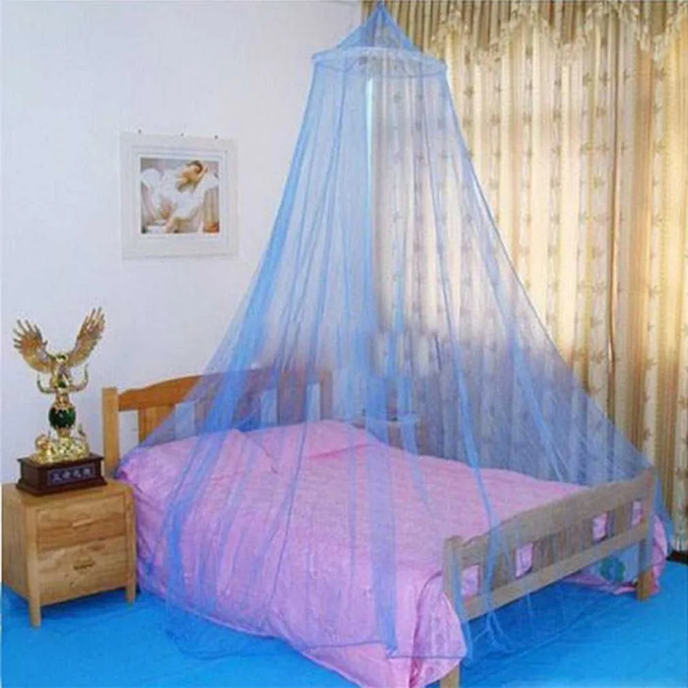 Универсальный элегантный круглый кружева насекомых навес балдахин занавеска купол полиэстер противомоскитная сетка на кровать мебель для дома Прямая