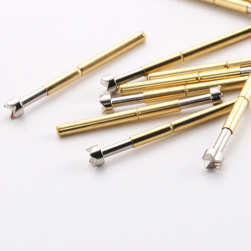DIY P156-Q2 Series Probe Copper Nickel Plated Spring Probe Outer Diameter 2.36mm Test Thimble 100 / Pack Spring Test Probe