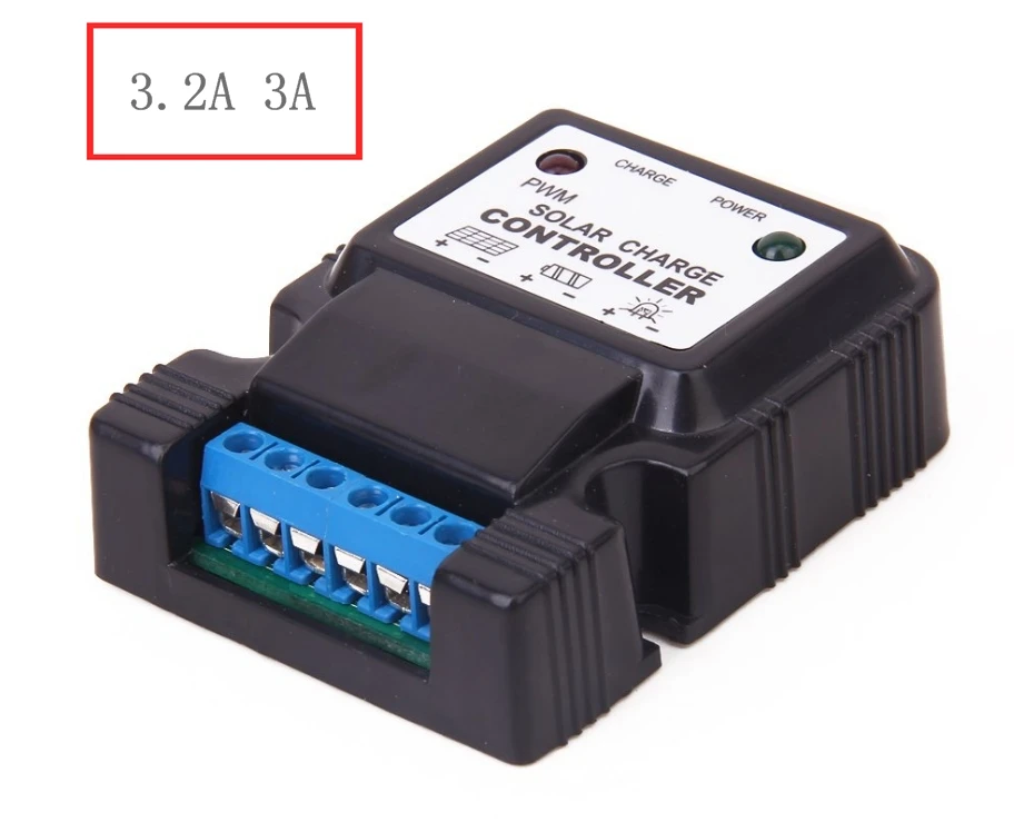 

3A Solar Controller 3.2V 3A Auto Intelligence Solar PWM Cell Battery Charger Controller Regulators Solar Power System