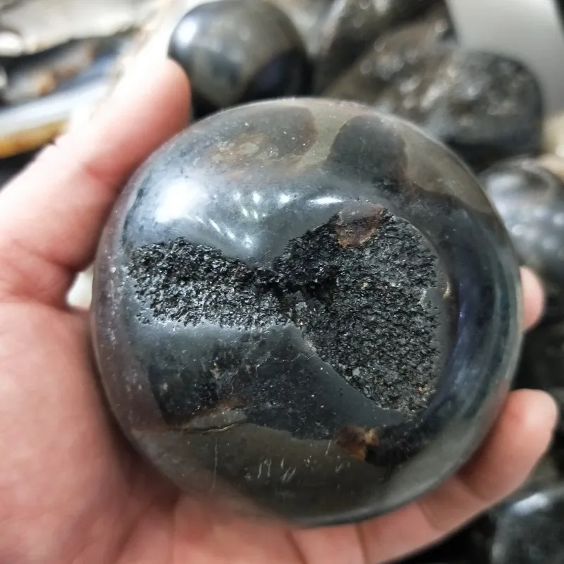 60 мм натуральный septarium камни septarian узелков geode камень, кристалл, кварц минеральная сфера шар мяч Рейки Исцеление украшения дома