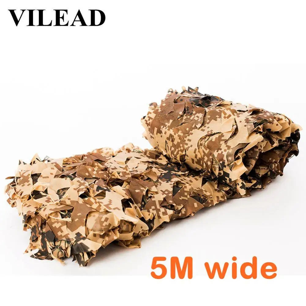 VILEAD 3.5 M واسعة الصحراء الرقمية التمويه صافي للجيش الظل خيمة غطاء سيارة المظلة حديقة البلفدير التخييم الشمس المأوى