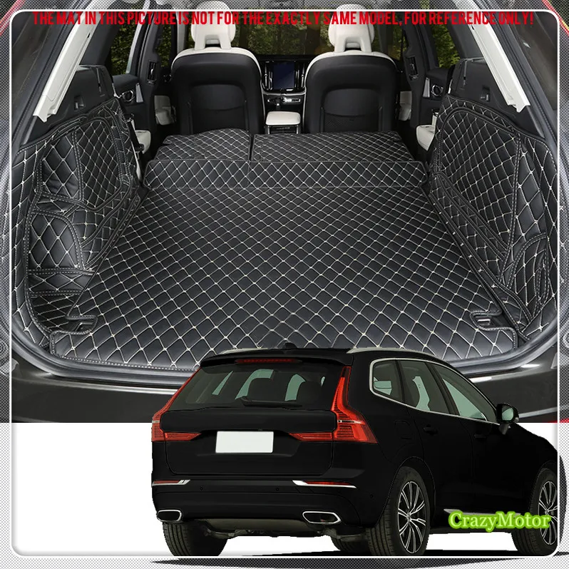 

For Volvo XC60 2018 Interior Car styling Rear Trunk Boot Mats Rear Door Mat Carpets