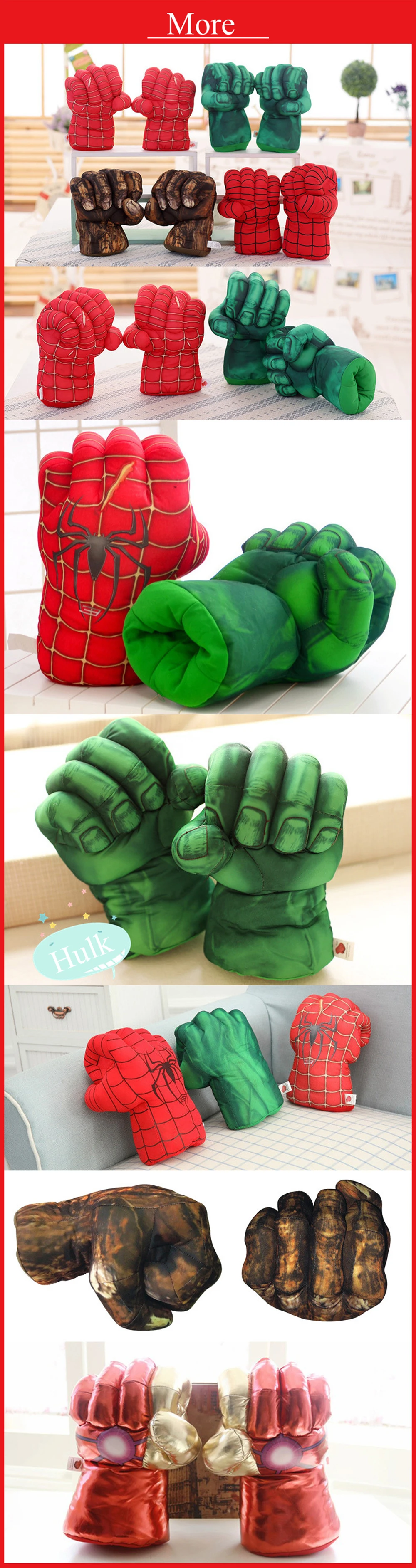 Игрушка Бесконечность войны Марвел Мстители Железный человек Спайдермен боксерские косплей перчатки игрушки боксерские перчатки Халк Аниме косплей детские экшн-игрушки