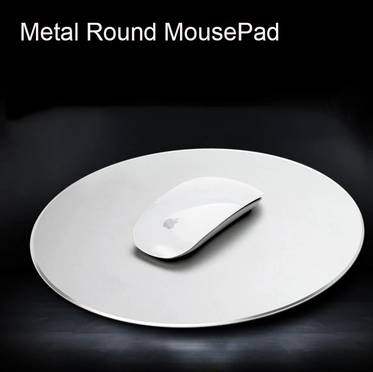 

Metal Round Aluminum Gaming Mouse Pad Notebook Slim Computer Mouse Pad Office Gamer Pad Mice Mat For Apple MackBook Laptop