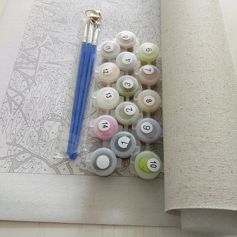 Безрамная картина винтажный цветок Сделай Сам краска по номерам ...