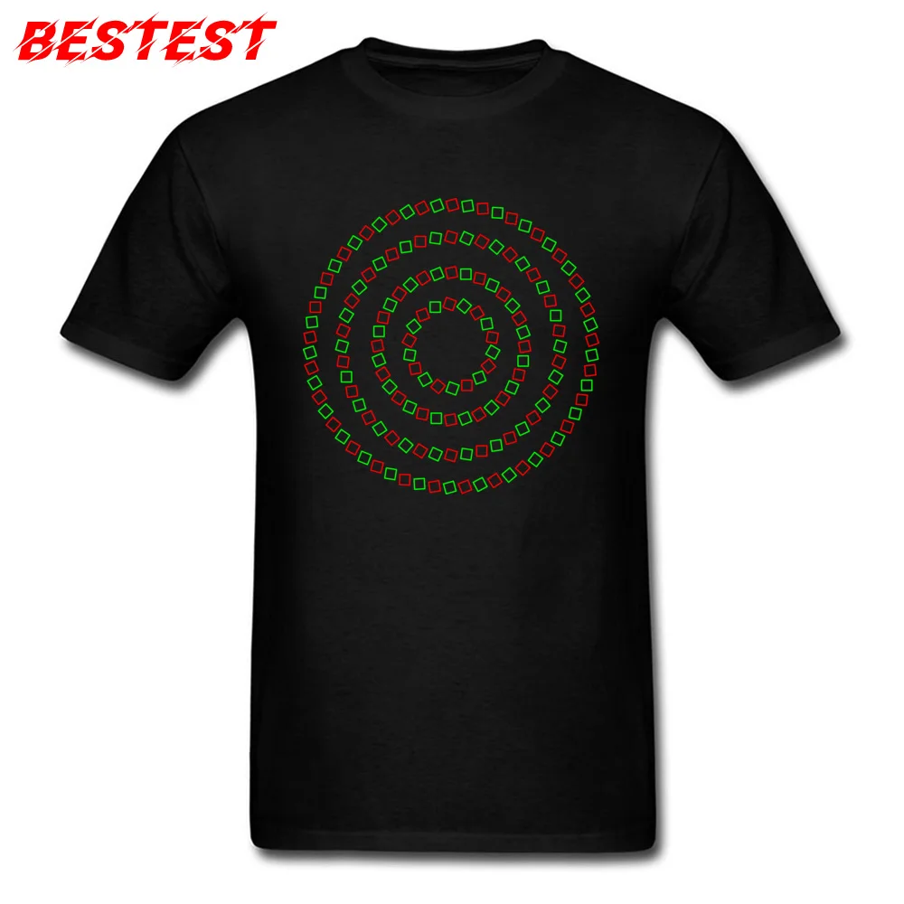 4 Perfect Circles Optical Illusion Party Lovers Day All Cotton Round Collar Men Tops & Tees T-shirts Newest Short Sleeve Tshirts 4 Perfect Circles Optical Illusion black