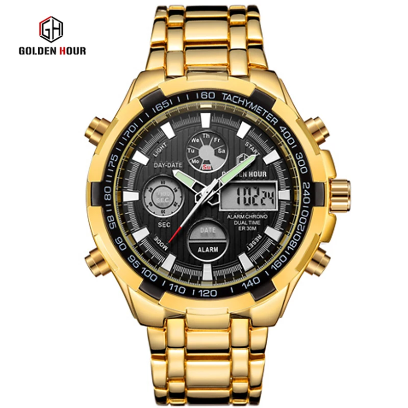 

Men's Army Military Watch Man Quartz Clock Relogio Masculino Luxury Brand Men Analog Digital Steel Sports Watches