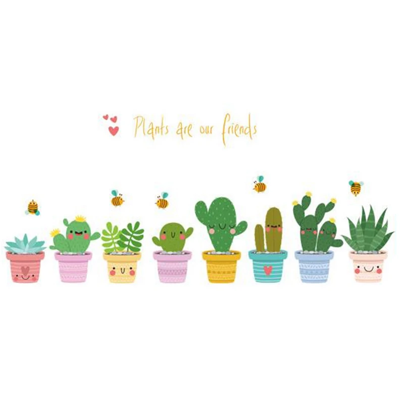 

1 Pc Adeeing DIY Waterproof PVC Wall Stickers Home Decor Flower Pots Kitchen Glass Living Room Stickers