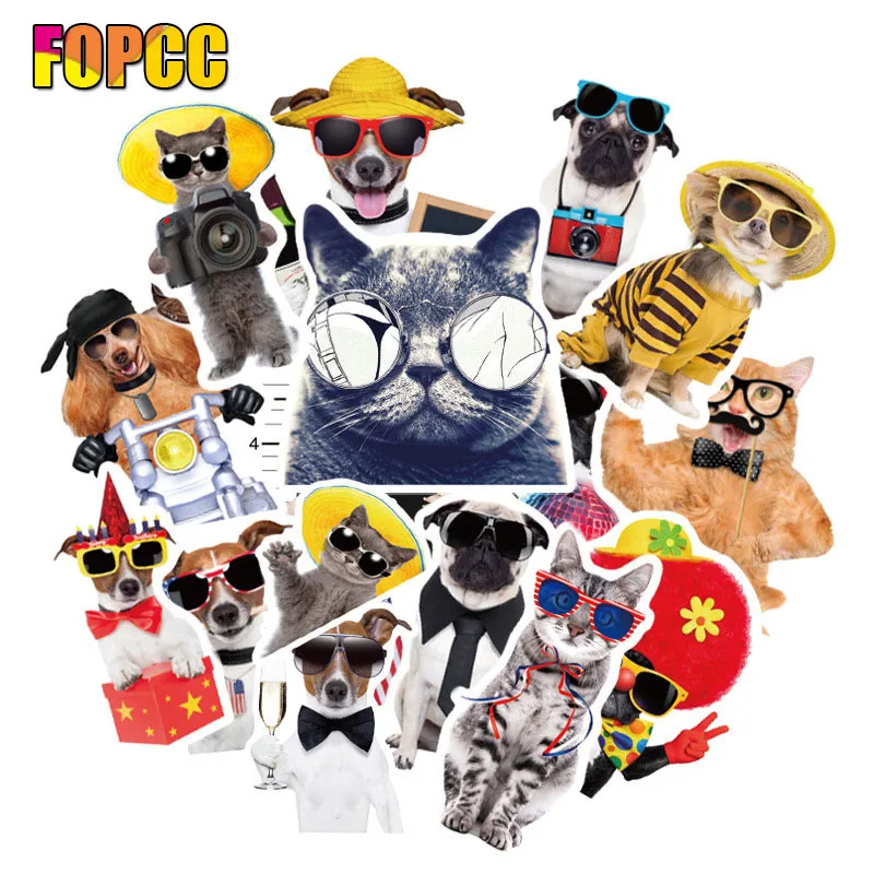 

38pcs pack cute animal stickers glasses Graffiti Rock Funny for Kid Guitar Helmet Laptop Suitcase skateboard Sticker