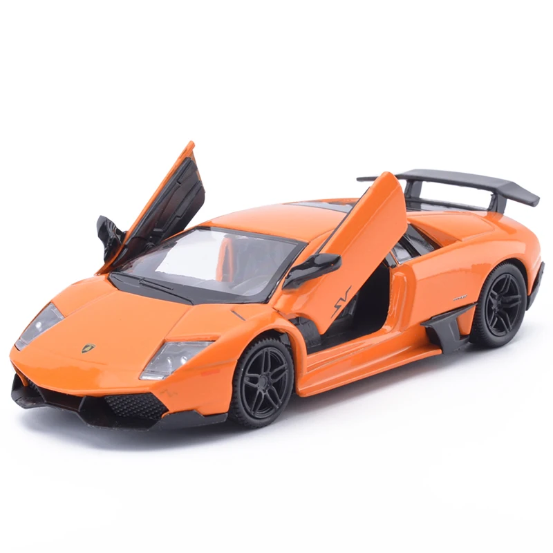 1:36 Масштаб литой металлический автомобиль модель для Lamborghini Murcielago Коллекционная литая модель автомобиля Автомобильные Игрушки транспортные средства для детей - Цвет: Orange