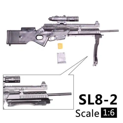 

1/6 SL8 Toy Gun Model Assembled Puzzles Building Bricks Gun Soldier Weapon Action Figure
