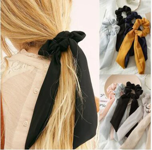 

Boho Elastic Hair Bands Rubber women Scrunchie Print Hair Ribbon Accessories girl Hair Ropes ladies headband hair Scarf