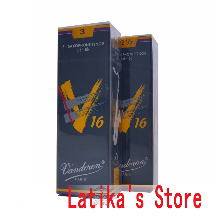 Free Shipping France Vandoren V16 Saxophone Tenor Bb Reeds Strength 2.5# 3.0# Box of 5 | Спорт и развлечения