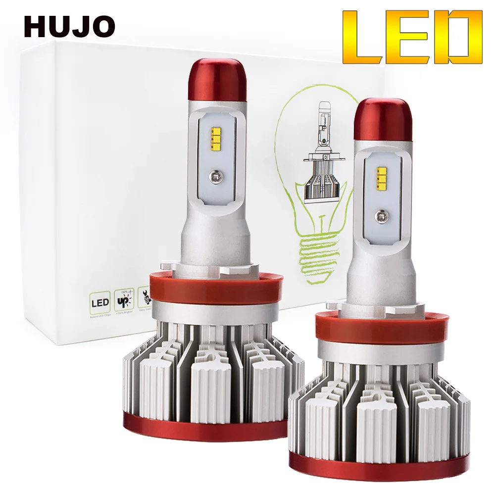 

HUJO Car LED Headlight Bulb Use ZES chips 64W 12000LM 6500K car styling Auto Led H4 H7 H11 Hi-Lo Beam Automative Lighting Lamp