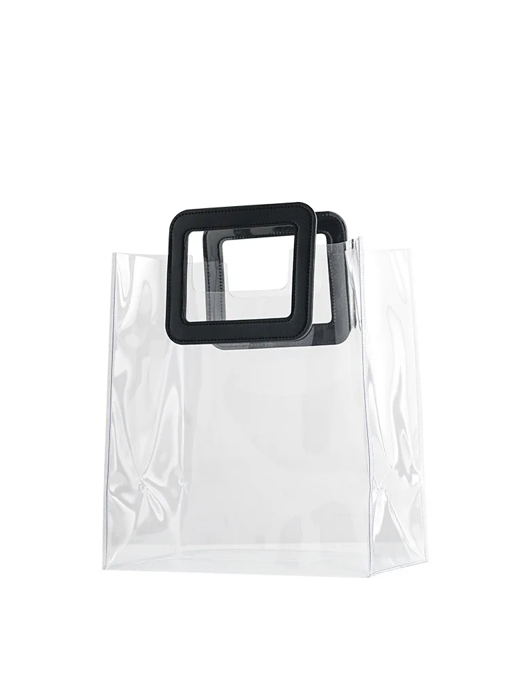Прозрачные ПВХ сумки Сумка для женщин хозяйственная сумка прозрачный пластиковый пакет большой емкости дорожная сумка пляжная сумка для хранения