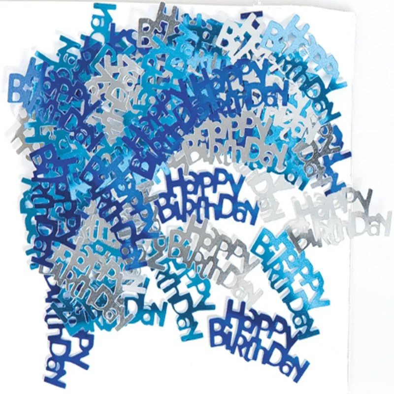 2 пакеты 80TH день рождения конфетти брызгает синий и серебро& Skyblue