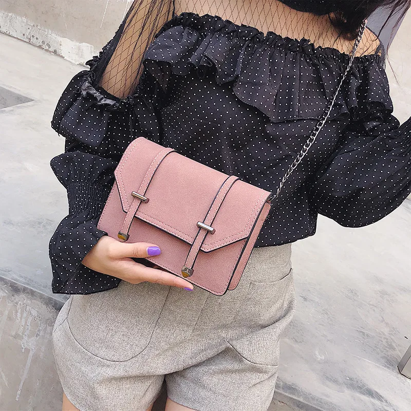 

Bags new Korean version of the women's single-shoulder bag fashion strip chain small party package PU women's bag
