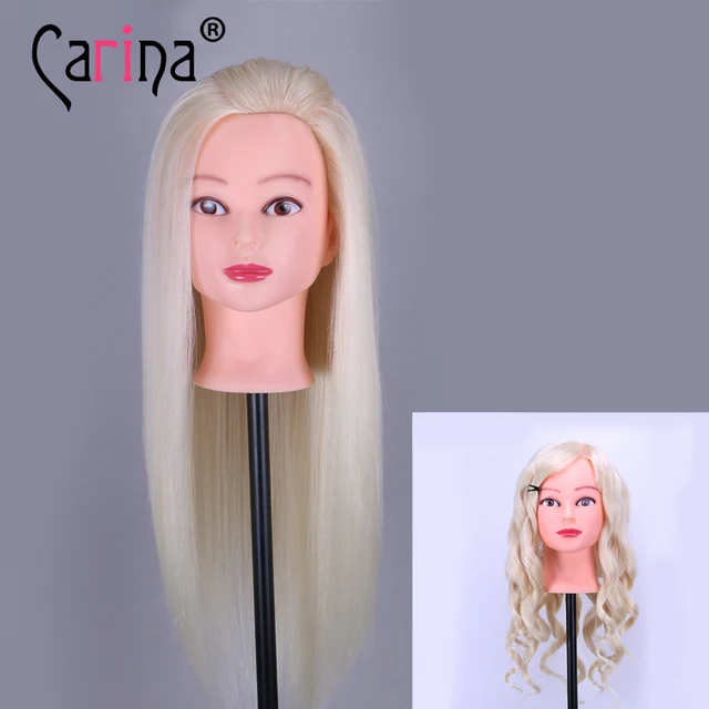 Professional Mannequin Head Salon 90 Human Hair 22" Blonde Hair
