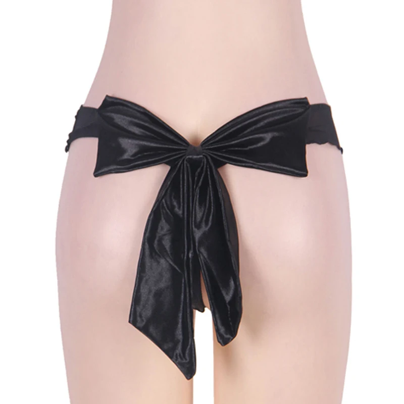 

Big Bow Ruffled Panties Women Thong Plus Size Sexy Underwear Women Erotic G String Thong Panty Solid Erotic Products Gstring
