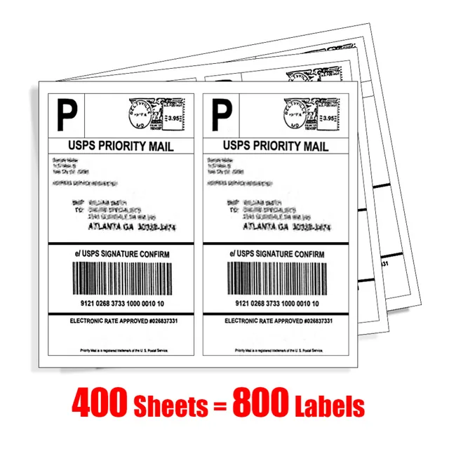 half sheet laser inkjet copier mailing labels 400 sheet 800 labels
