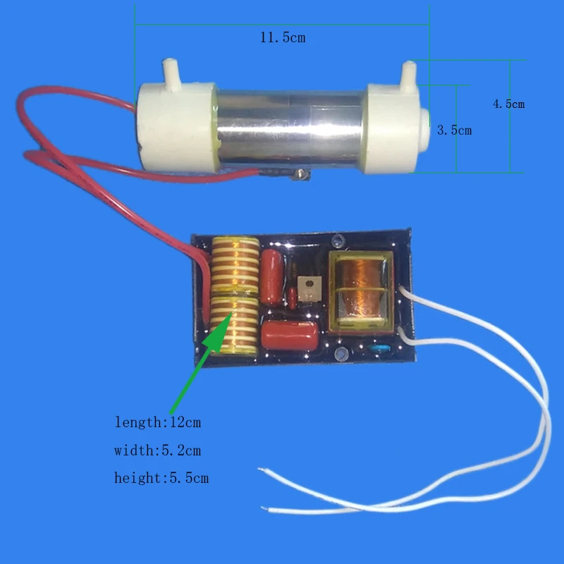 Долгий срок службы 1 г генератор озона с силиконовой трубкой для стерилизации воздуха и воды озонатор с воздушным охлаждением+ дополнительный аксессуар