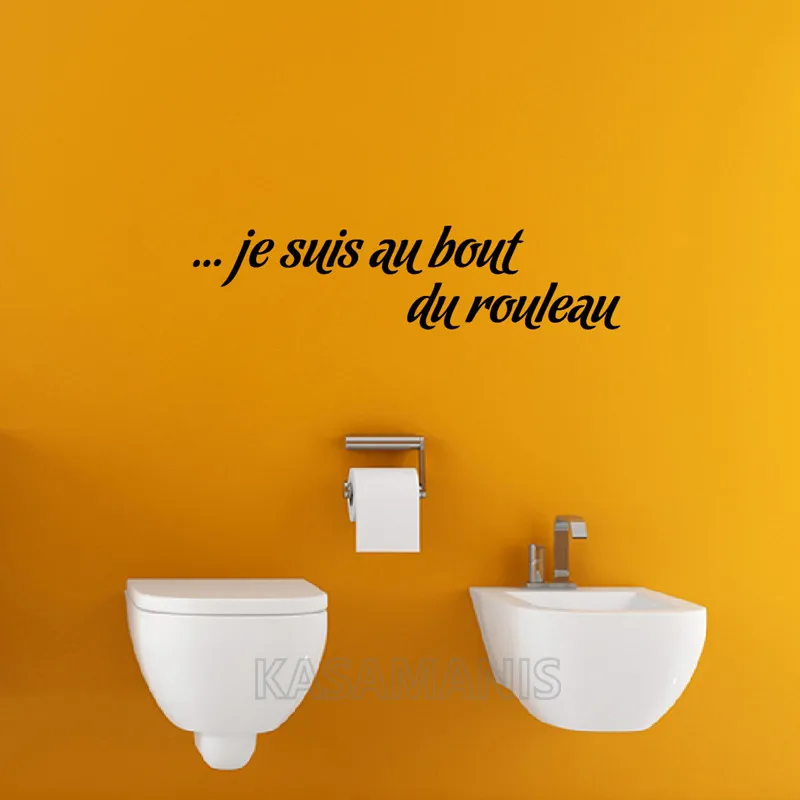 Je suis au bout du rouleau Vinyl Decals Toilet  Decor