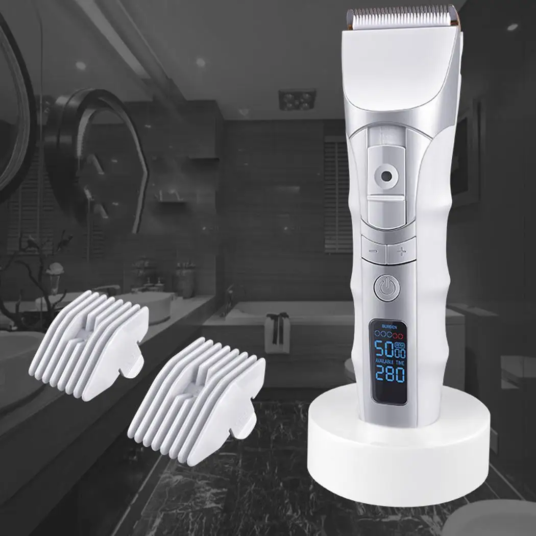 

LCD Display Chargeable Electric Professional Barber Hair Clipper Haircut 800 Trimmer Appliances Home, Travel