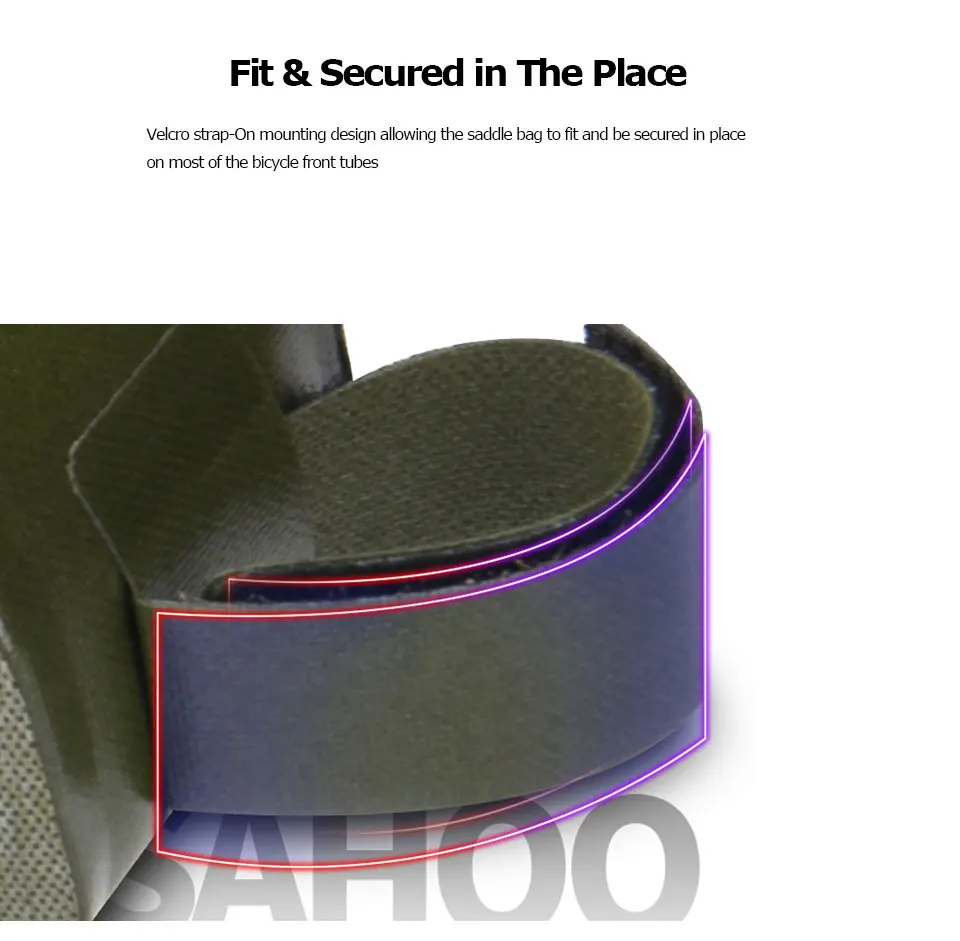 Clearance Sahoo Black Waterproof Bike Bicycle Cycling Rear Seat Saddle Bag Top Tube Front Frame Bag Triangle Pack Sack Phone Handlebar Bag 46