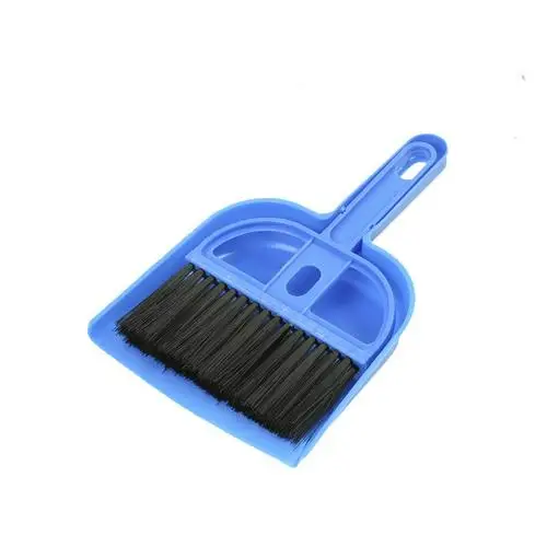 practical Durable And Cheap Mini Desktop Sweep Cleaning Brush Keyboard Brush Desktop Sweep Two-Piece Set Small Broom Dustpan Set - Цвет: blue