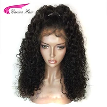 Carina Hair 150 Density Color 1B Malaysian Remy Human Hair Full Lace Wigs with Baby Hair