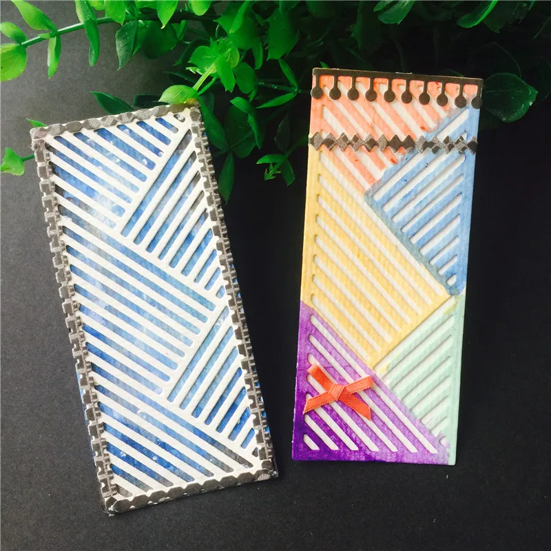 

Oblique Line Metal Cutting Dies for Scrapbooking DIY Album Embossing Folder Paper Cards Maker Template Decor Stencils Tool Card