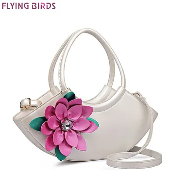 

FLYING BIRDS Flower Composite Bags Women Tote Designer Bag Leather Handbag Women's Pouch Vintage Bolsas Brands Handbags 2020
