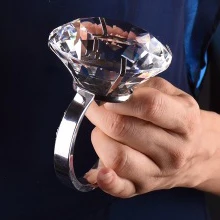 Nicro креативный кристалл большой алмаз свадебное предложение Опора День Святого Валентина признание, чтобы дать подруге подарок на день рождения# ot79 - Цвет: 8cm Transparent