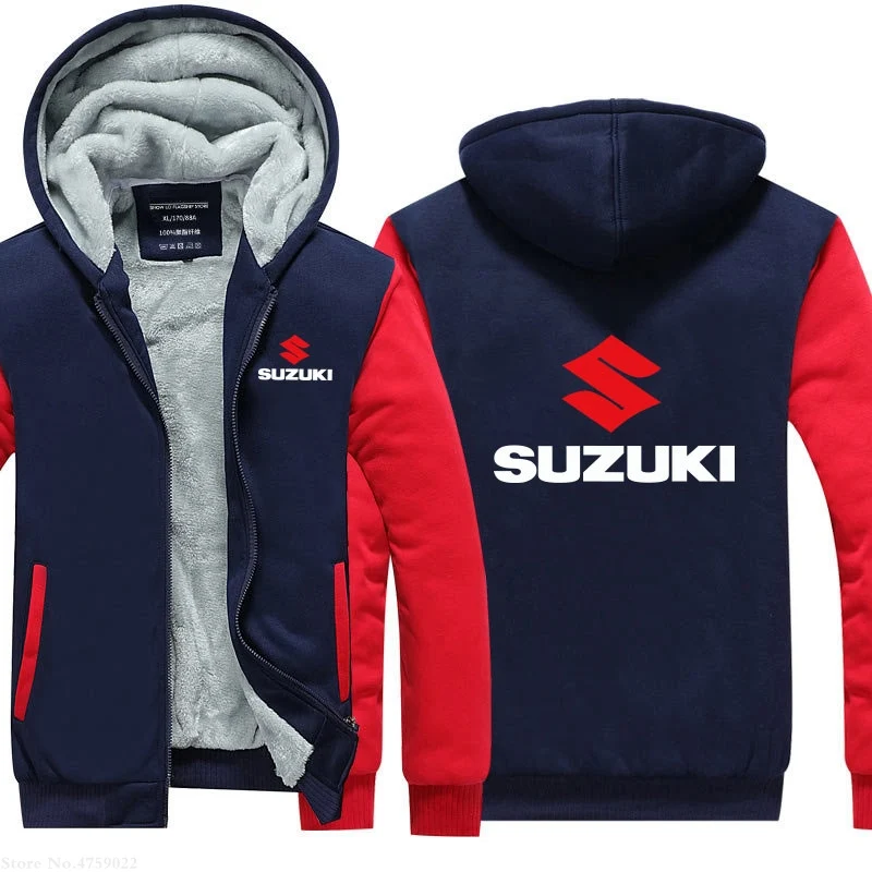 Зимний флисовый теплый свитер для мужчин Suzuki зимний утепленный теплый джемпер пальто толстовки с длинными рукавами