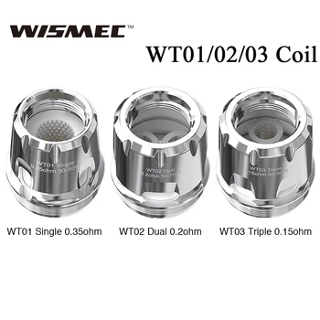 

5pcs/lot Wismec WT Coil for Trough Tank WT01 Single 0.25ohm / WT02 Dual 0.2ohm / WT03 Triple 0.15ohm for Trough Atomizer
