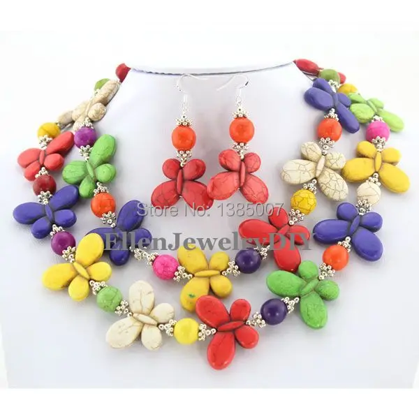 

Multicolor Butterfly hot Jewelry Set hot Necklace Party Bridal Set Wedding Necklace,hot Earrings