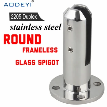 

Glass Spigots Round Balustrades & Handrails 2205 Stainless Steel Glass Spigot Pool Fence Frameless Balustrade Spigots Clamp