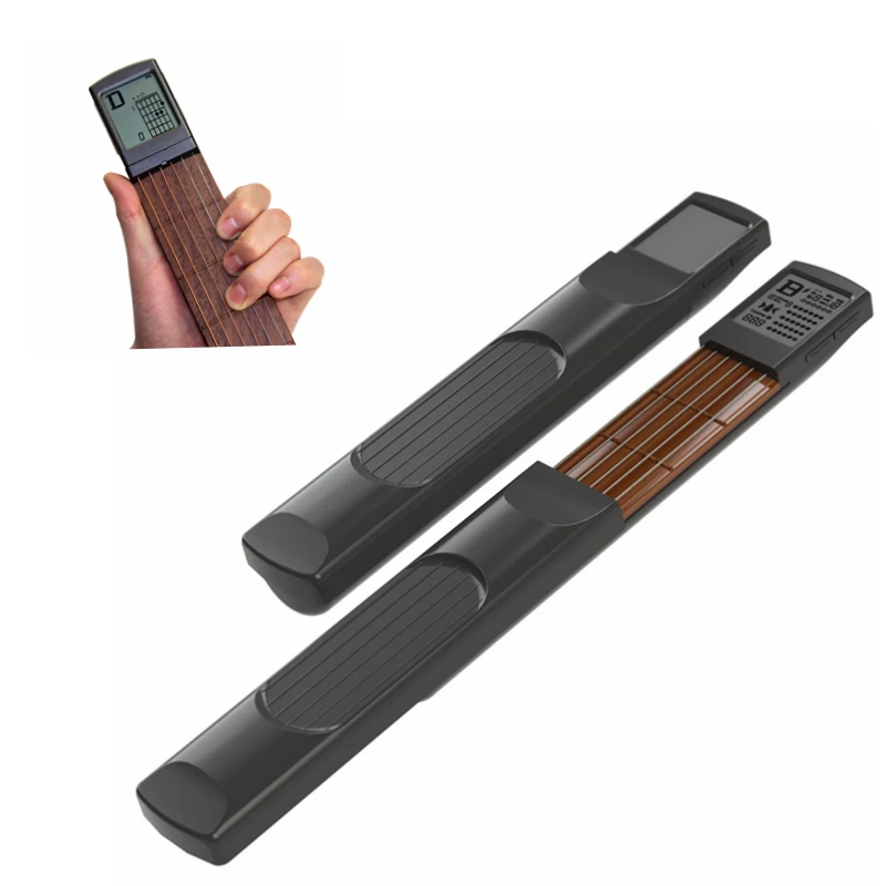 

Big Sale!! New Version Portable Electric Pocket Guitar Practice Tool Gadgets With Display Finger Exerciser
