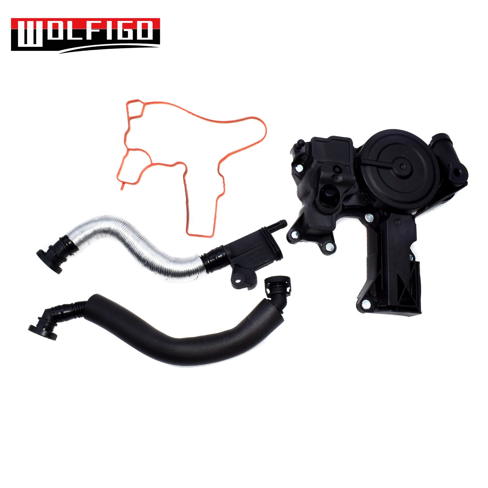 WOLFIGO New PCV Oil Water Separator Breather Hose Exhaust Pipe For AUDI A3 A4 VW Skoda Seat