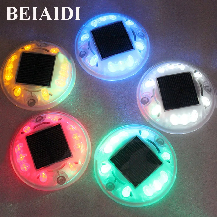 Goede BEIAIDI 3 STKS Zonne energie Dek Ondergrondse Lamp 6 10LED Solar Dock Pathway Road Marker Licht Outdoor Path Tuin Yard Patio Licht