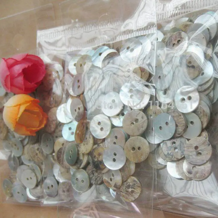 100 pcs/lot 10mm fashion natural White mother of pearl shell button with 2 holes shirt button Sewing Scrapbooking