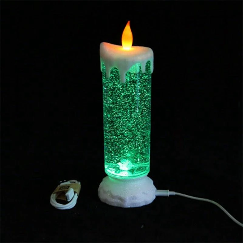 Novelty Creative Rotating Cartoon Candle LED Night Light Candle  Decoration for Party Children Bedroom Christmas Gift Table Lamp (3)