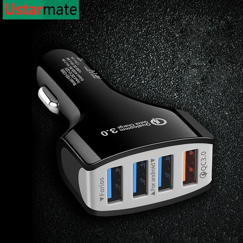 

QC3.0 Quick Charger Car Charger Phone Fast Charging for Samsung Xiaomi Huawei Android Charge Adapter Data Tablet Car-Charger