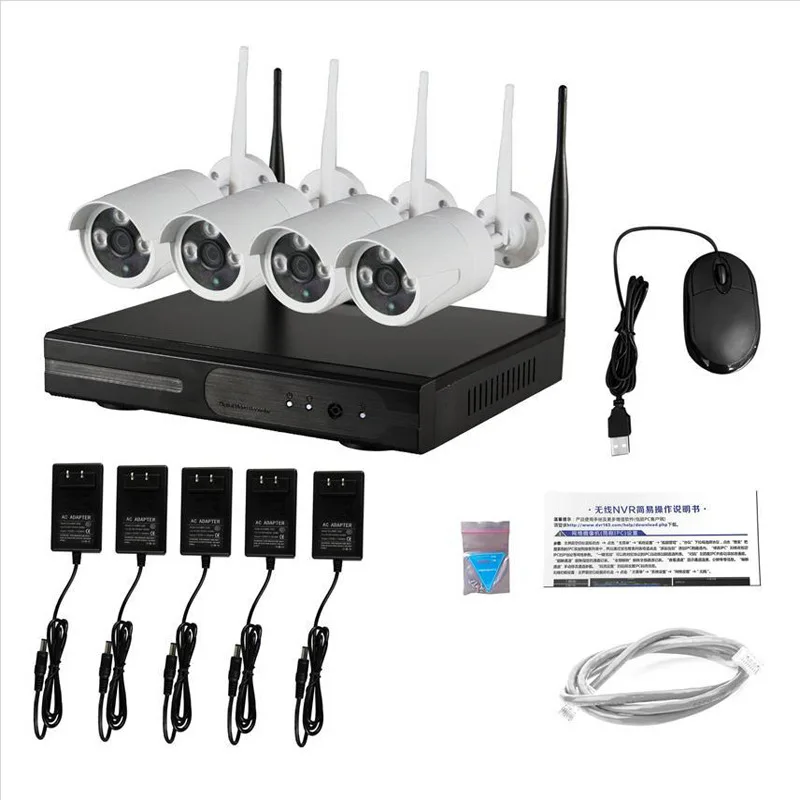 

4CH Wireless NVR CCTV System 960P IP Camera WIFI Weatherproof IR Night Vison CCTV Home Security Camera Surveillance Kit