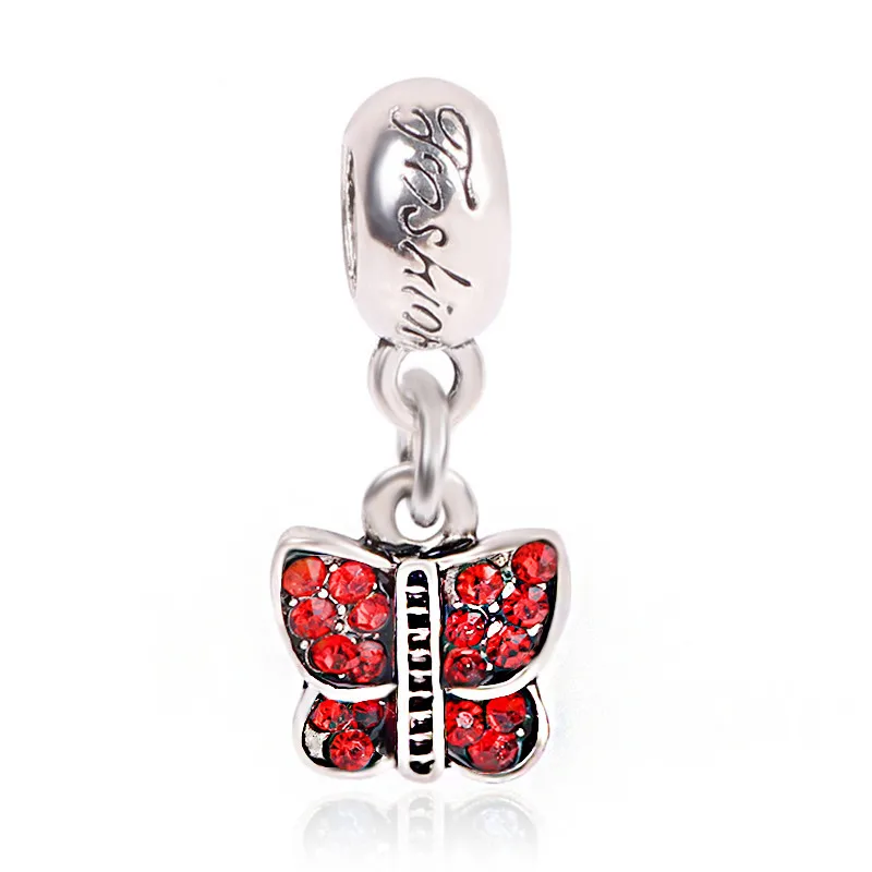 Ranqin Маяк Перо колокол кокосовое дерево красная бабочка Звезда Fit Pandora Шарм браслет DIY женские ювелирные изделия