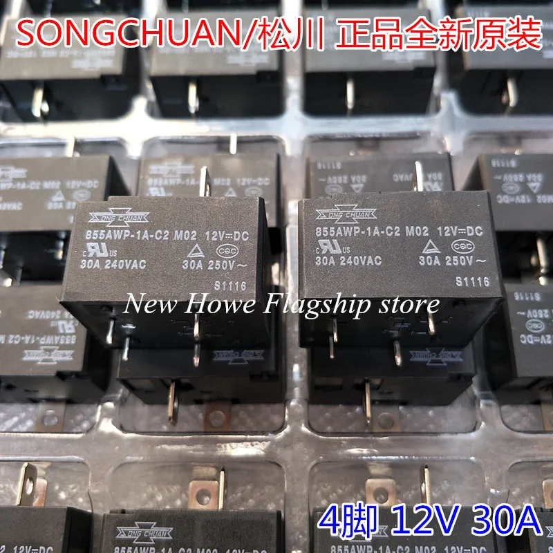2 шт./лот Новый и оригинальный 855AWP-1A-C2 M02 4PIN 12VDC 30A Кондиционер Электрический