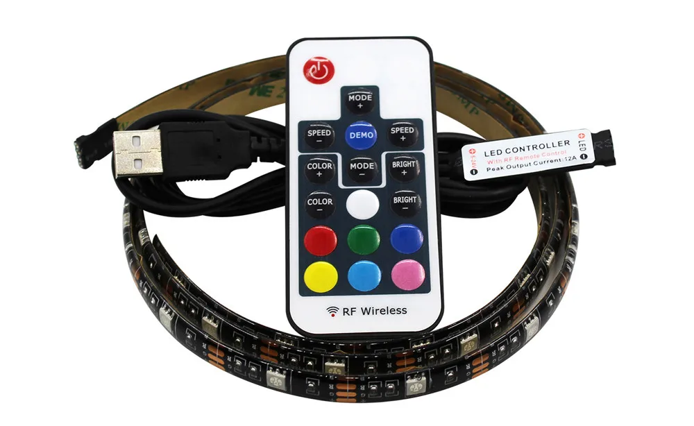 Светодиодная лента rgb smd 5050 5v usb ledstrip для ТВ ПОДСВЕТКА управления музыкой фоновое освещение Гибкая неоновая Тира